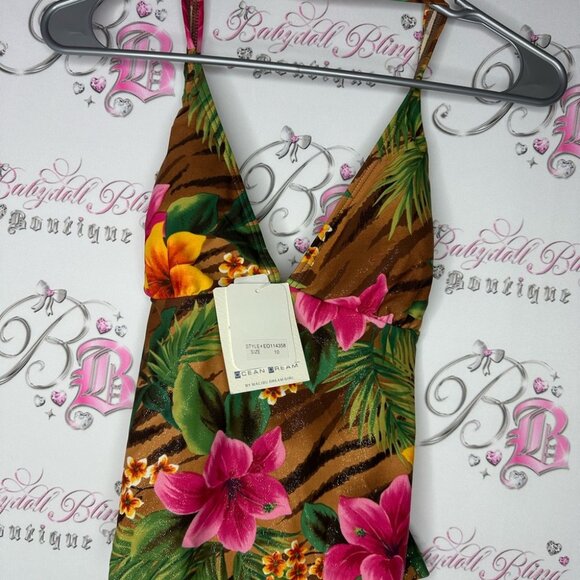 Ocean dream tankini top swim beach brand new vintage size 10 sparkly - Picture 8 of 8
